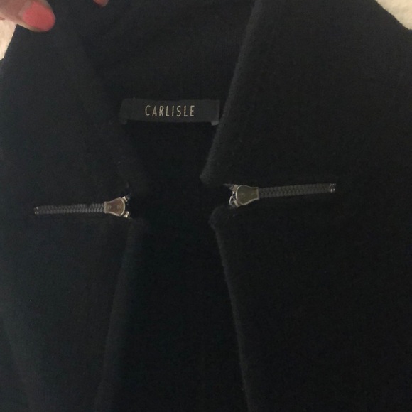 Vintage Black Carlisle 100% Merino Wool Jacket With Silver Hardware! - Picture 2 of 11